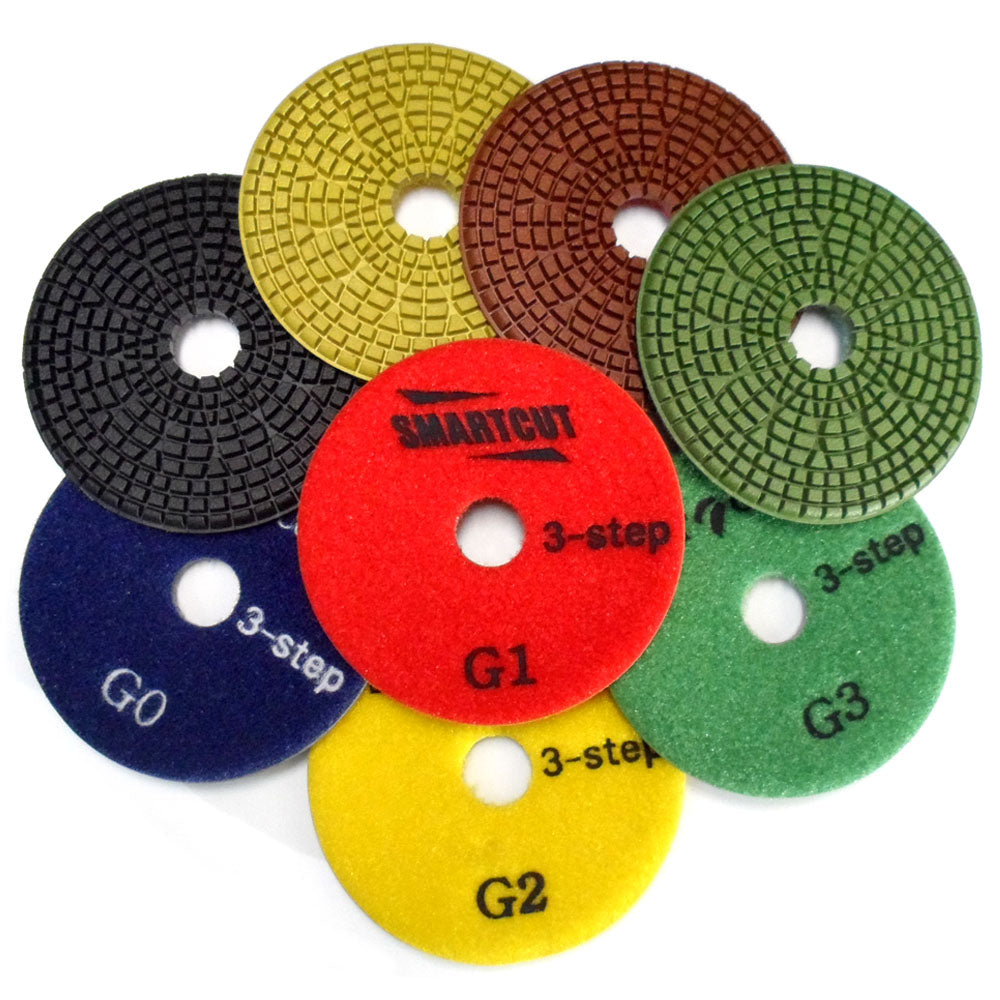 Samrtcut 3 Step Pads for Granite SMARTCUT PROFESSIONAL TOOL, LLC