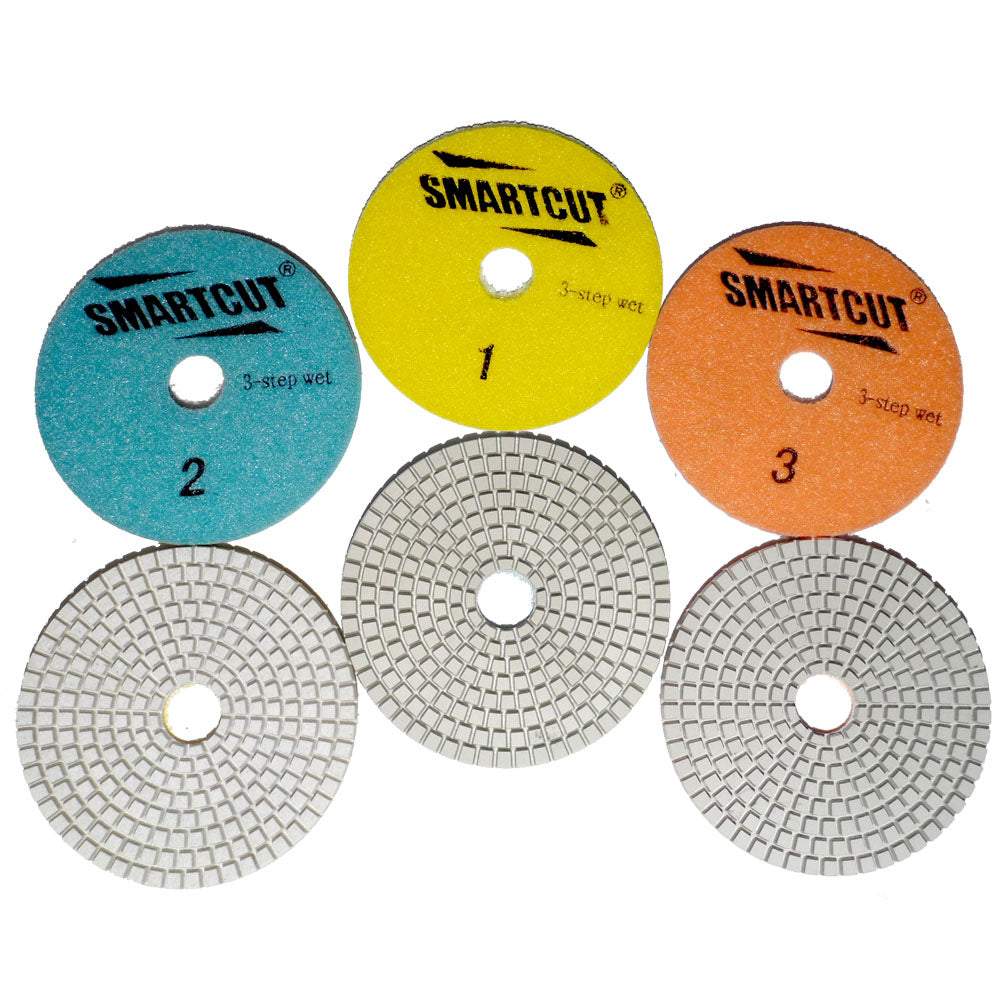 Samrtcut 3 Step White Resin Pads SMARTCUT PROFESSIONAL TOOL, LLC